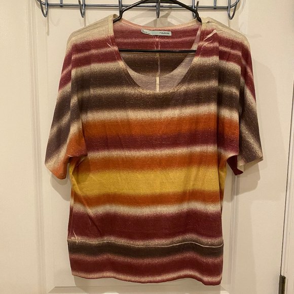 Maurices Metallic Striped Blouse - Picture 1 of 9